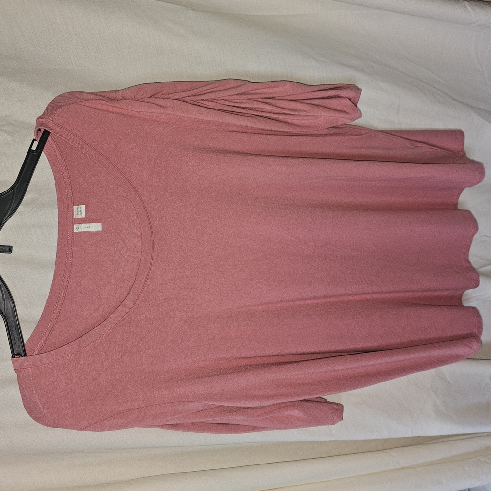 Cato Pink Long Sleeve Relaxed Blouse